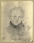 105406 Portret van Christiaan Kramm, geboren 1797, architect, kunstschilder en biograaf te Utrecht, overleden 1875. ...